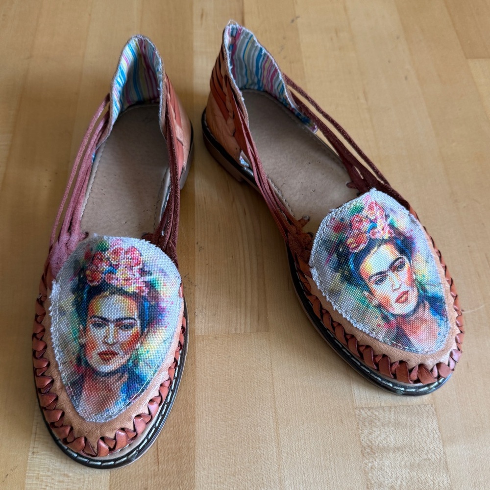 Frida Kahlo 🇲🇽 🎨 Huaraches Leather Espadrilles Shoes Made in Mexico